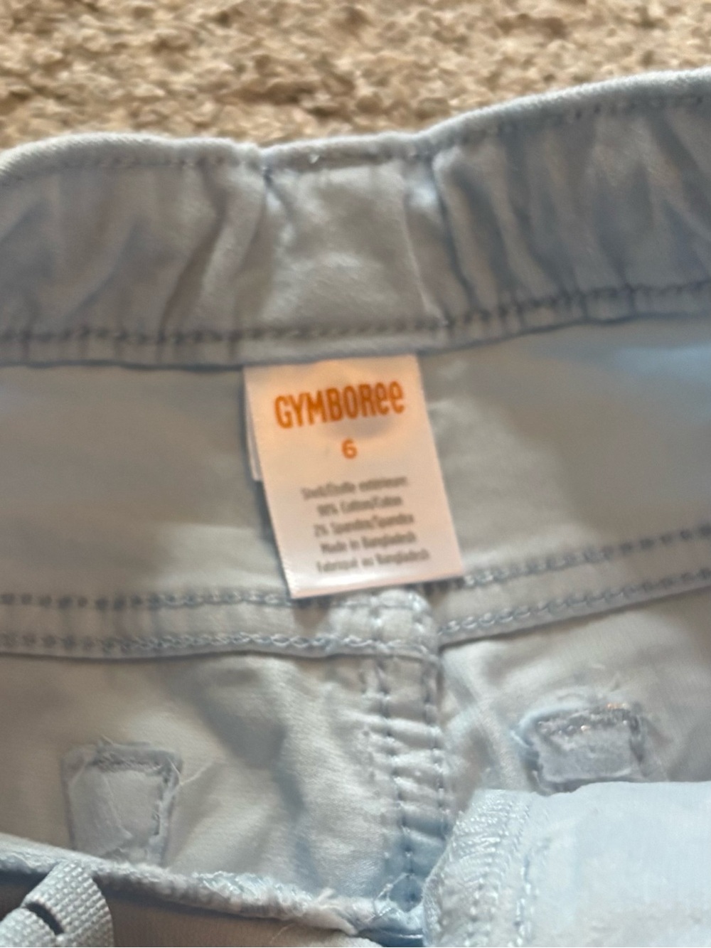 Two Pairs of Girls Gymboree Corduroy Bootcut Pants in Pink and Light Blue Size 6 - Picture 3 of 4